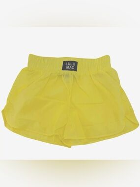 Lulu Mac Neon Yellow DD Athletic Shorts